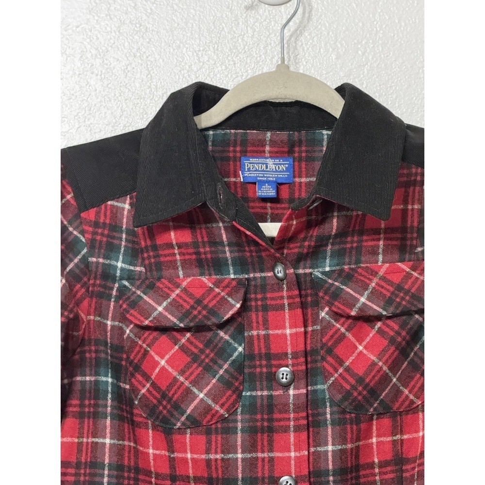 Pendleton Plaid Collar Button Front Long sleeve T… - image 5